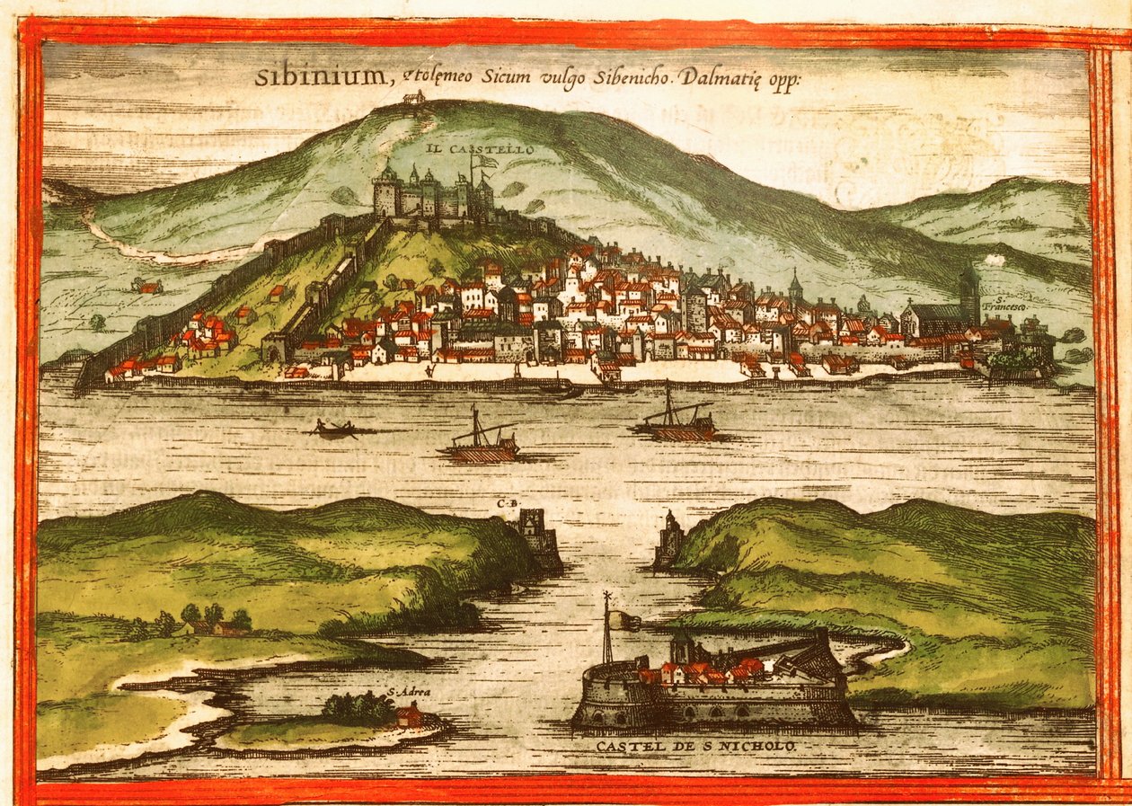 Sibenik, Horvátország alkotó: Georg and Hogenberg Franz (1535 90) Braun