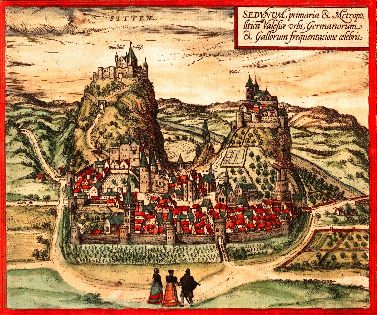 Sion, Svájc alkotó: Georg and Hogenberg Franz (1535 90) Braun