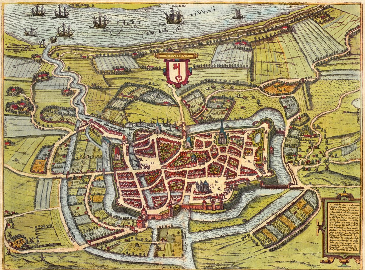Stade, Hamburg, Németország alkotó: Georg and Hogenberg Franz (1535 90) Braun