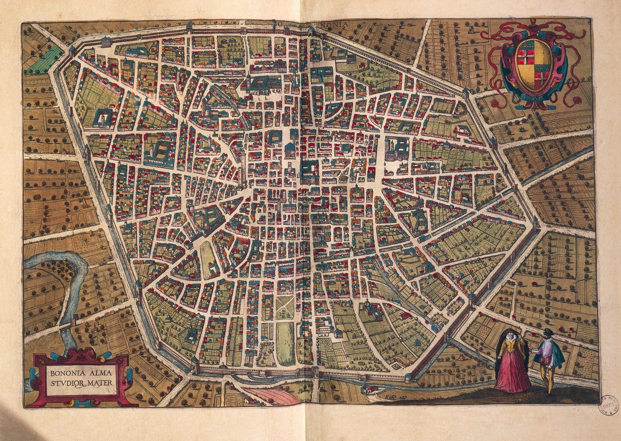 Bologna városa, Georg Braun A világ városaiból alkotó: Georg Braun and Hogenberg Franz
