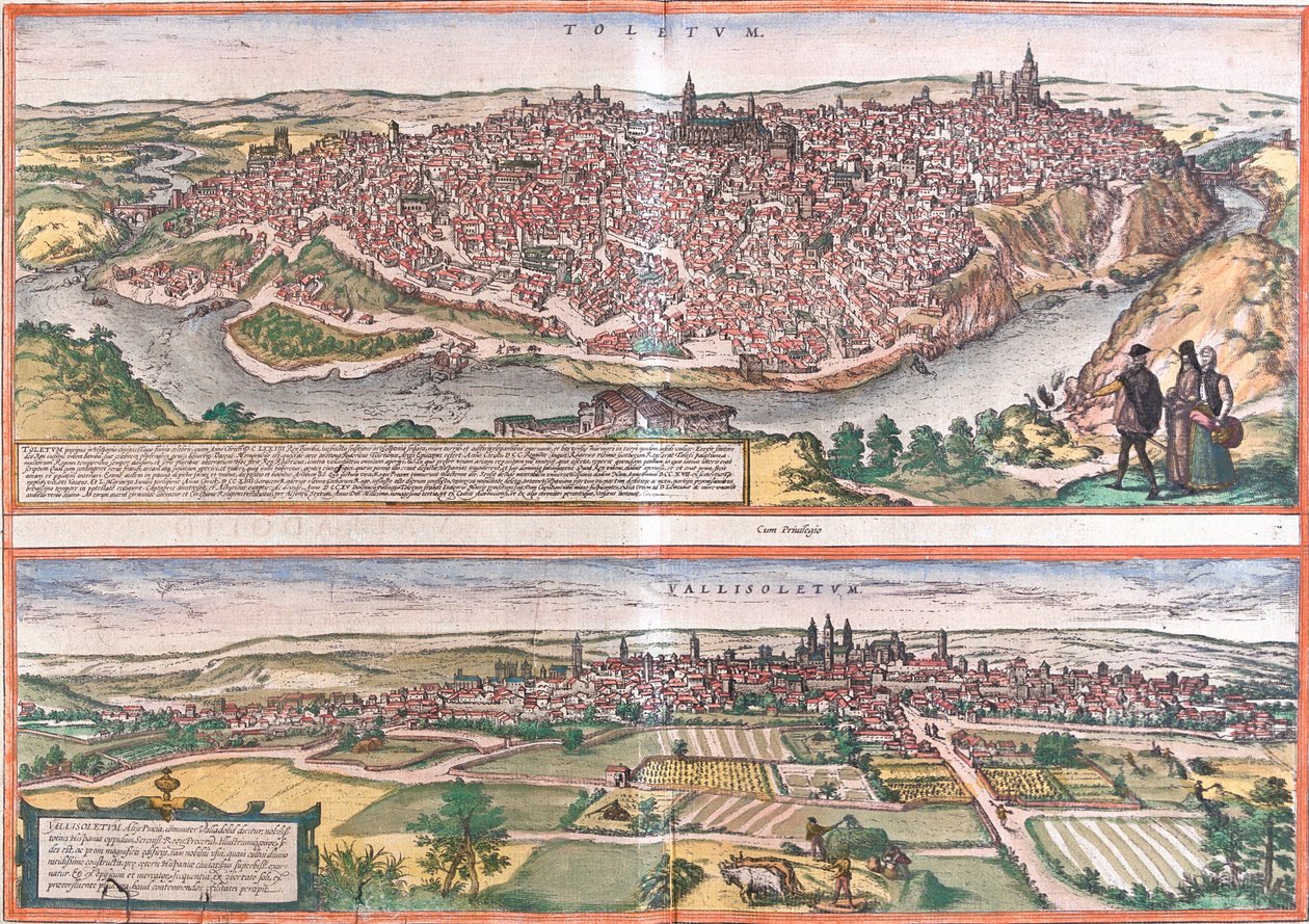 Toledo, Valladolid, Spanyolország alkotó: Georg and Hogenberg Franz (1535 90) Braun