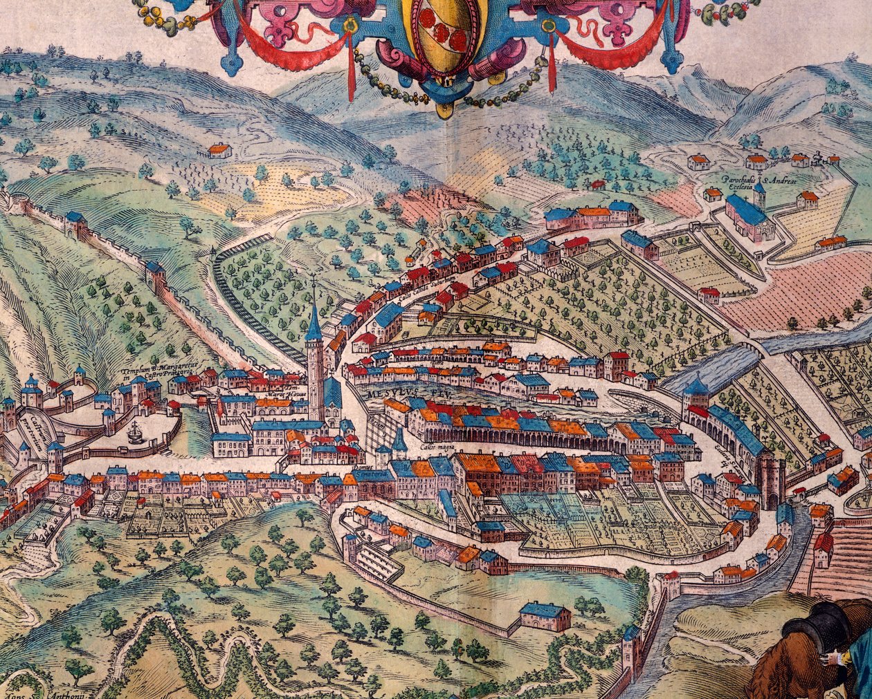 A Serravalle Scrivia képe, Georg Braun és Franz Hogenberg alkotó: Georg Braun and Hogenberg Franz