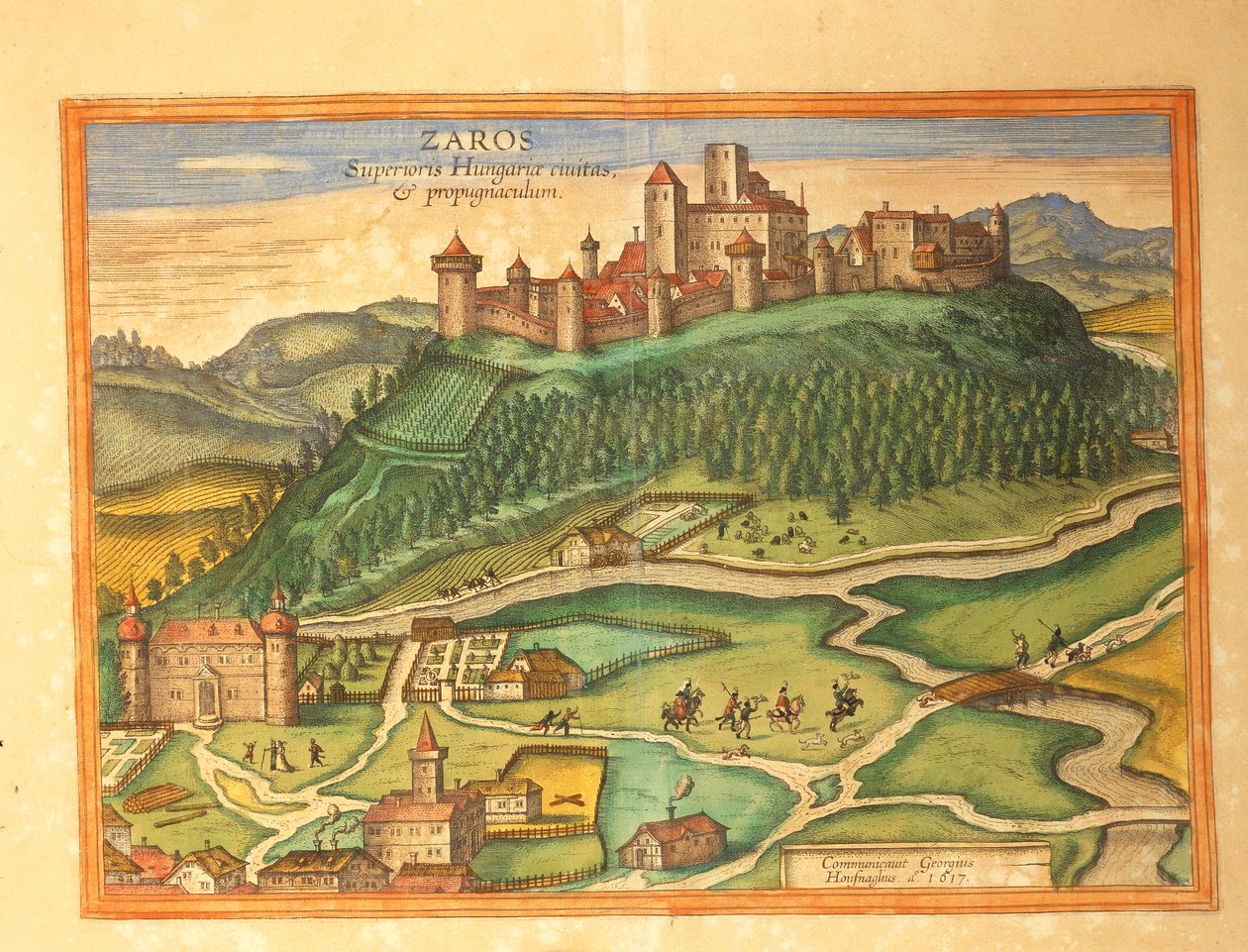 Zaros, Kréta a világ városaiból, Georg Braun alkotó: Georg Braun and Hogenberg Franz