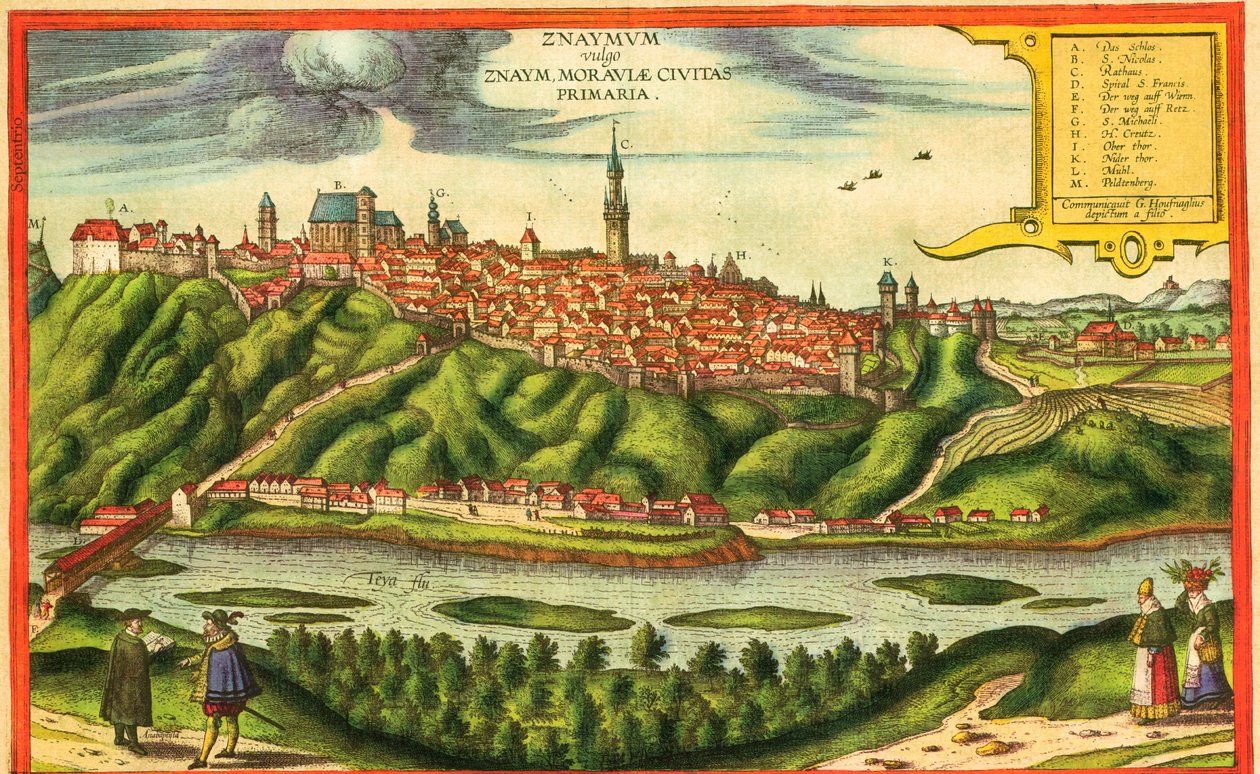 Znojmo, Csehország alkotó: Georg and Hogenberg Franz (1535 90) Braun