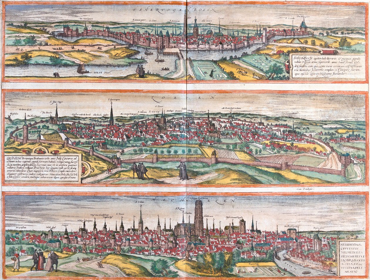 s-Hertogenbosch, Leuven, Machelen, Hollandia, Belgium alkotó: Georg and Hogenberg Franz (1535 90) Braun