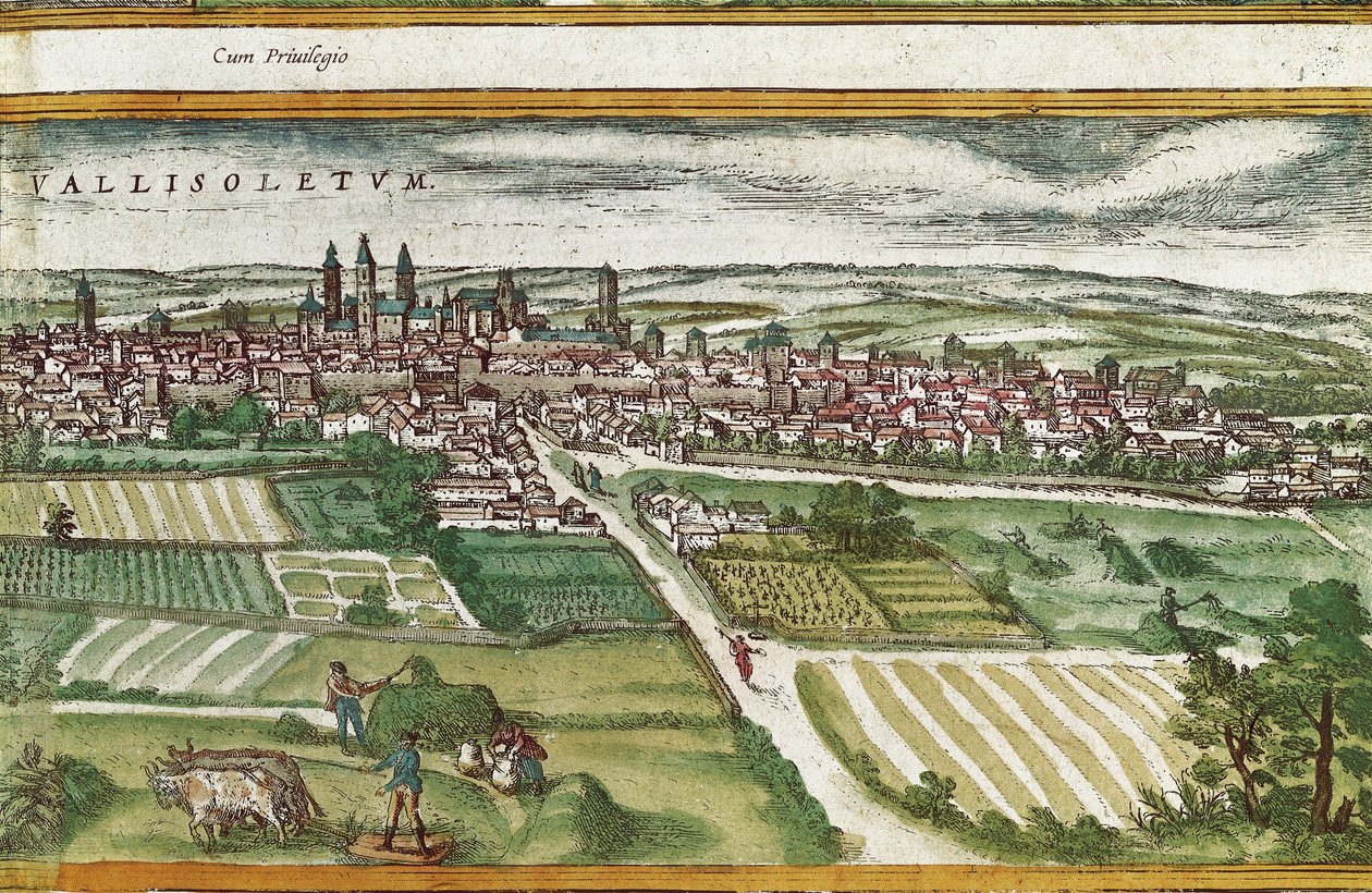 Mezőgazdasági terület Valladolid közelében, a világ városában, Franz HOGENBERG (1535-1590) műve alkotó: Georg Braun and Hogenberg Franz