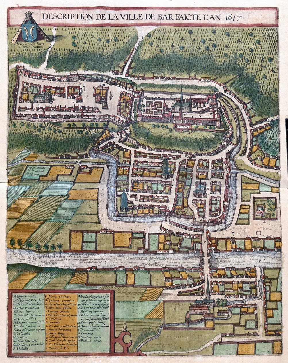 Bar le Duc, Franciaország (metszet alkotó: Georg Braun and Hogenberg Franz