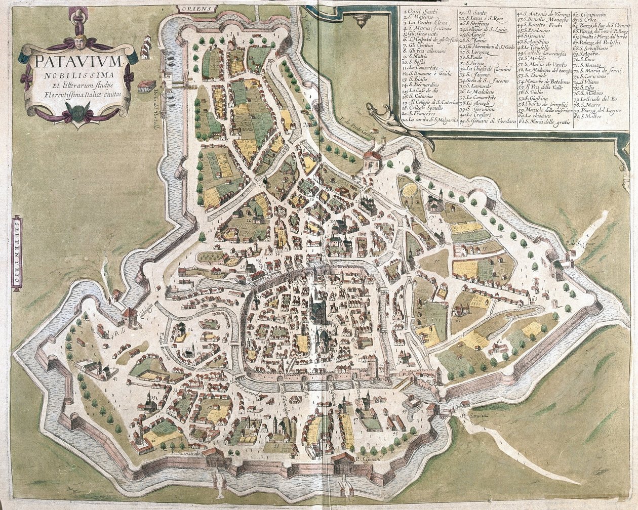 Padova, Veneto régió, Olaszország (metszet alkotó: Georg Braun and Hogenberg Franz