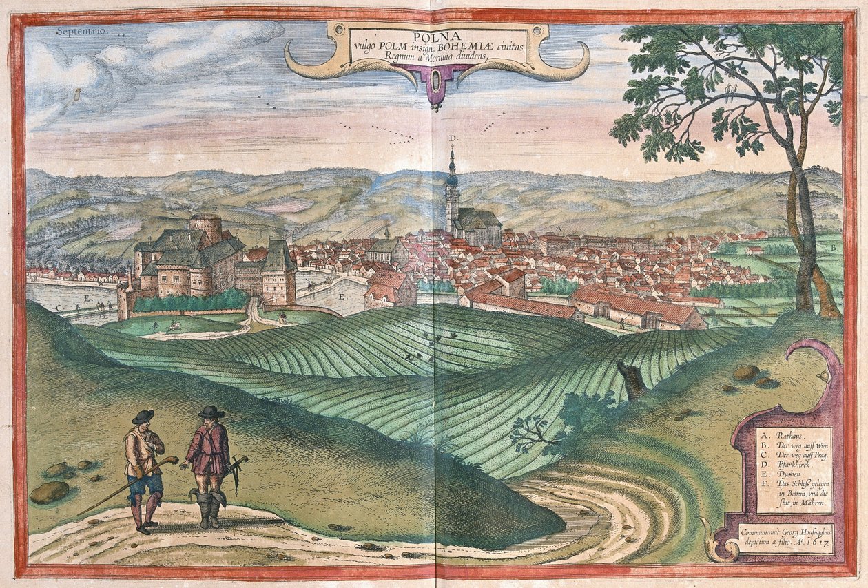 Polna, Cseh Köztársaság (metszet alkotó: Georg Braun and Hogenberg Franz