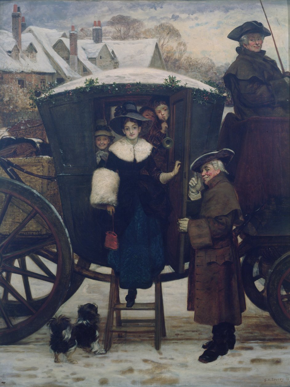 Nagymama karácsonyi látogatói alkotó: George Adolphus Storey