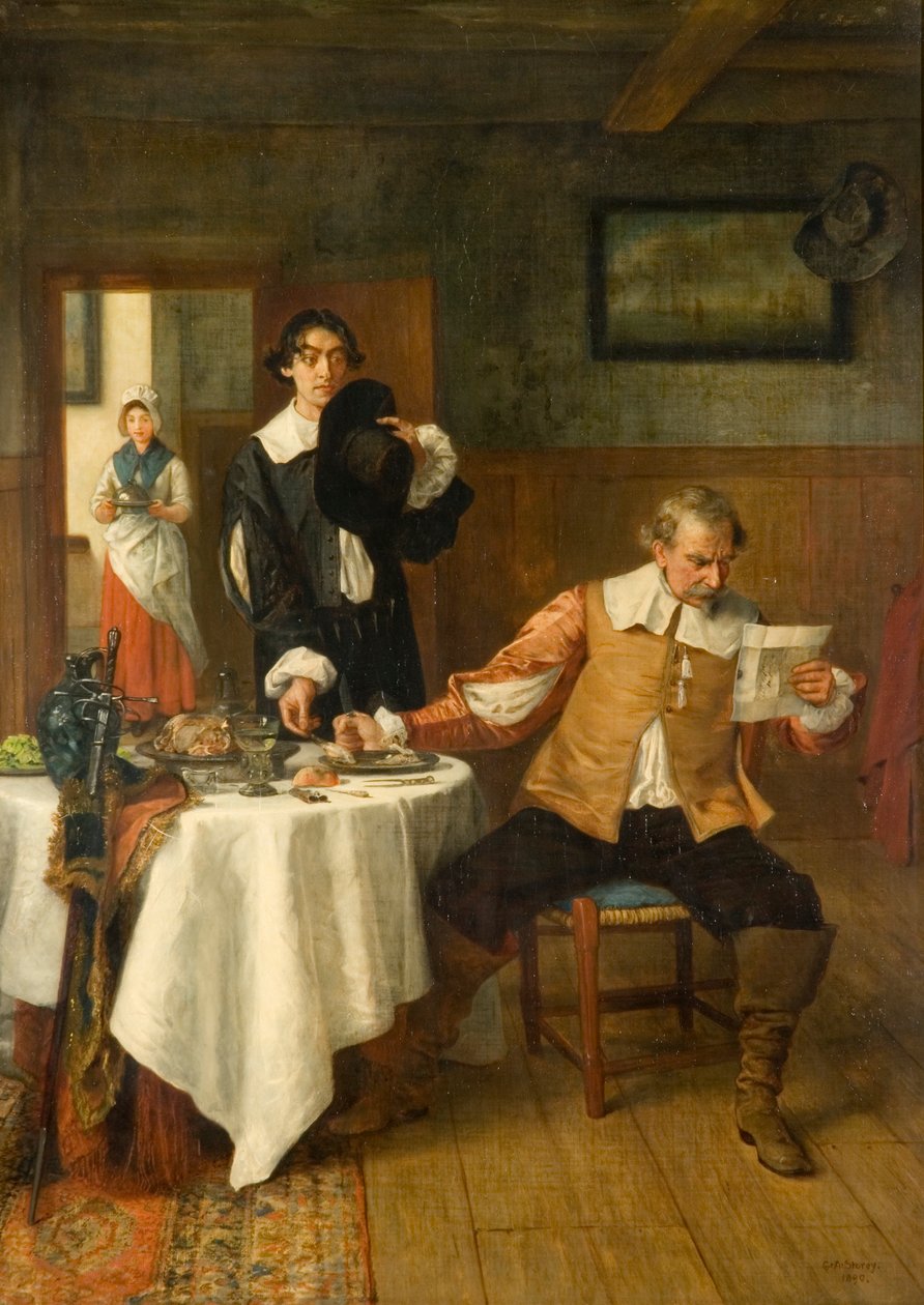 Az éhes hírnök, 1890 alkotó: George Adolphus Storey