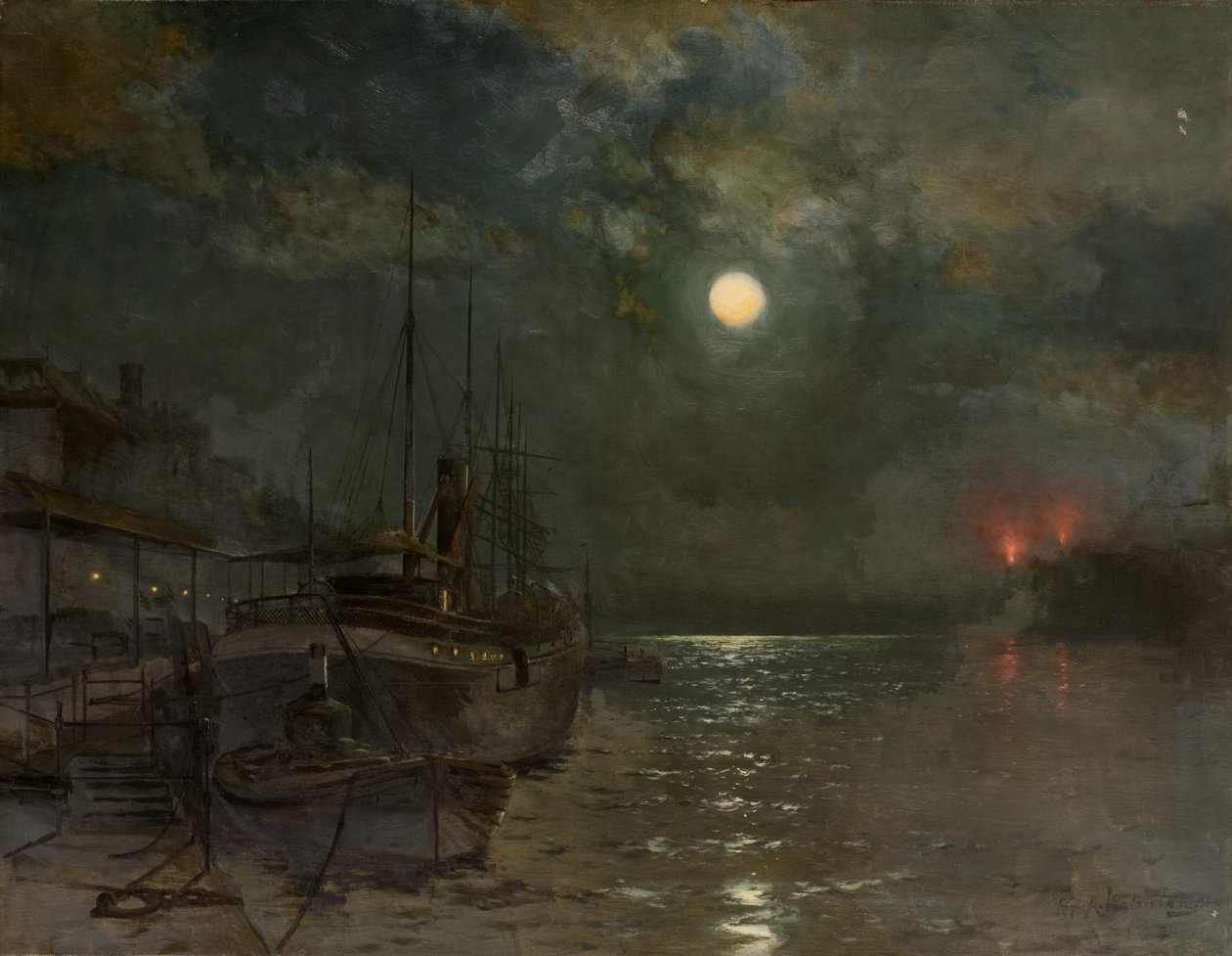 Holdfény a Tyne-on alkotó: George Anthony Waterston