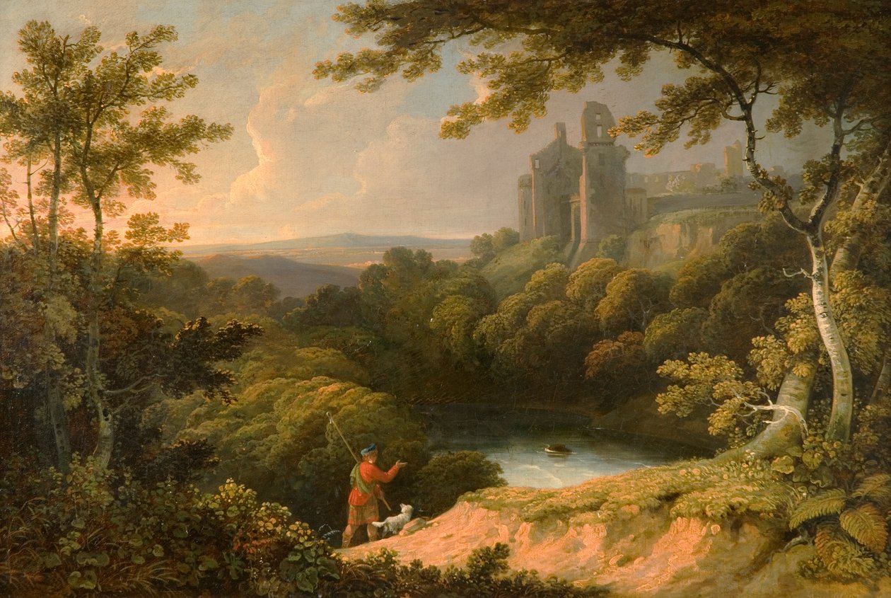 Rosslyn kastély romjai, Midlothian, 1810 alkotó: George Arnald