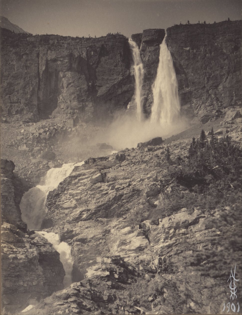Twin Falls, Yoho -völgy alkotó: George B. Vaux Jr.