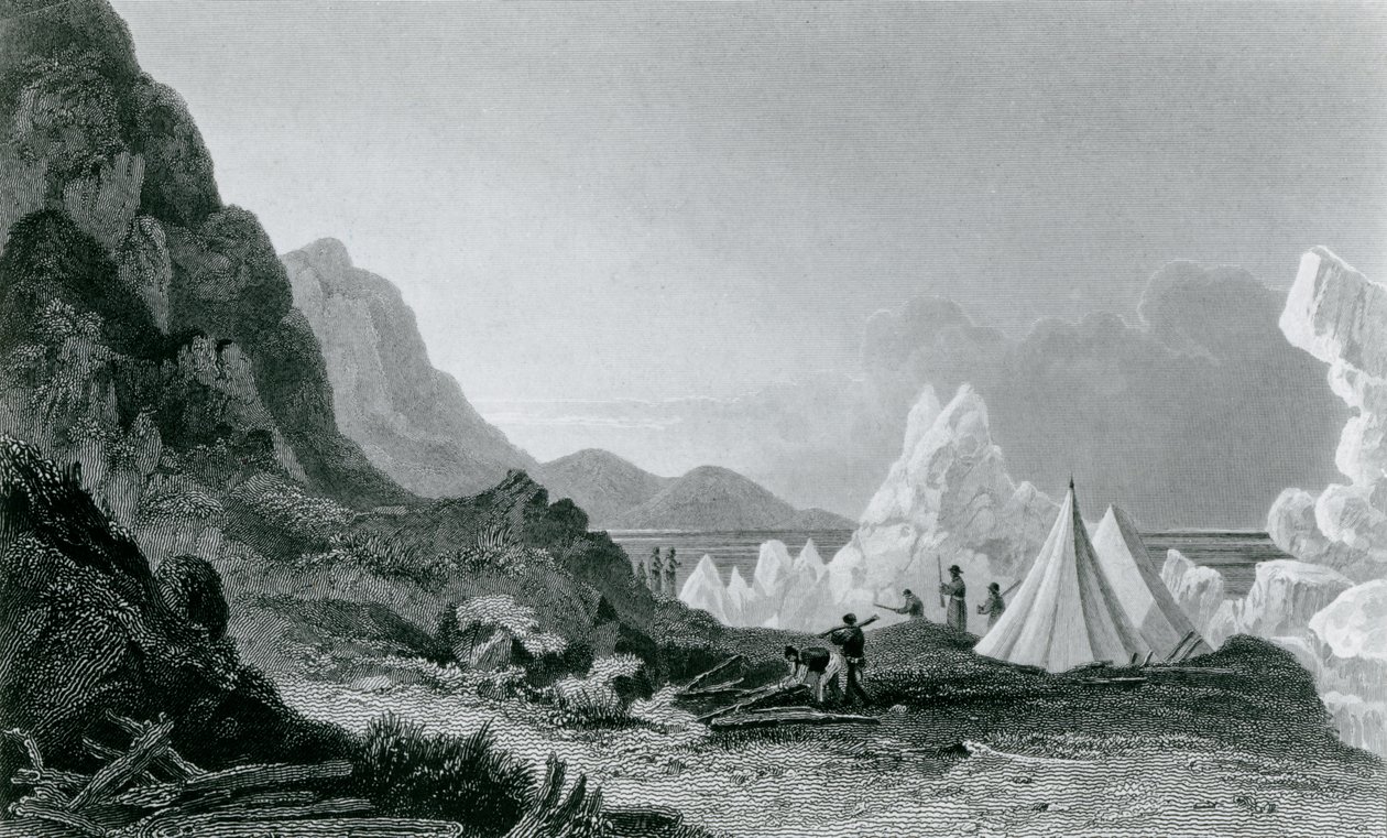 A Franklins-expedíciót először a jég fogta el, 1826 alkotó: George Back