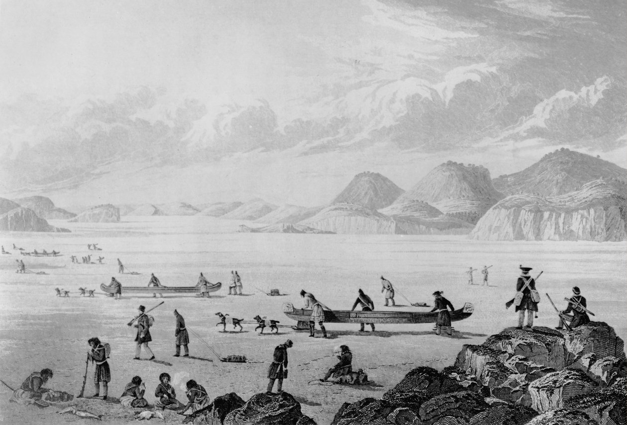 Franklins-expedíció a Point Lake-en keresztül, 1821 alkotó: George Back