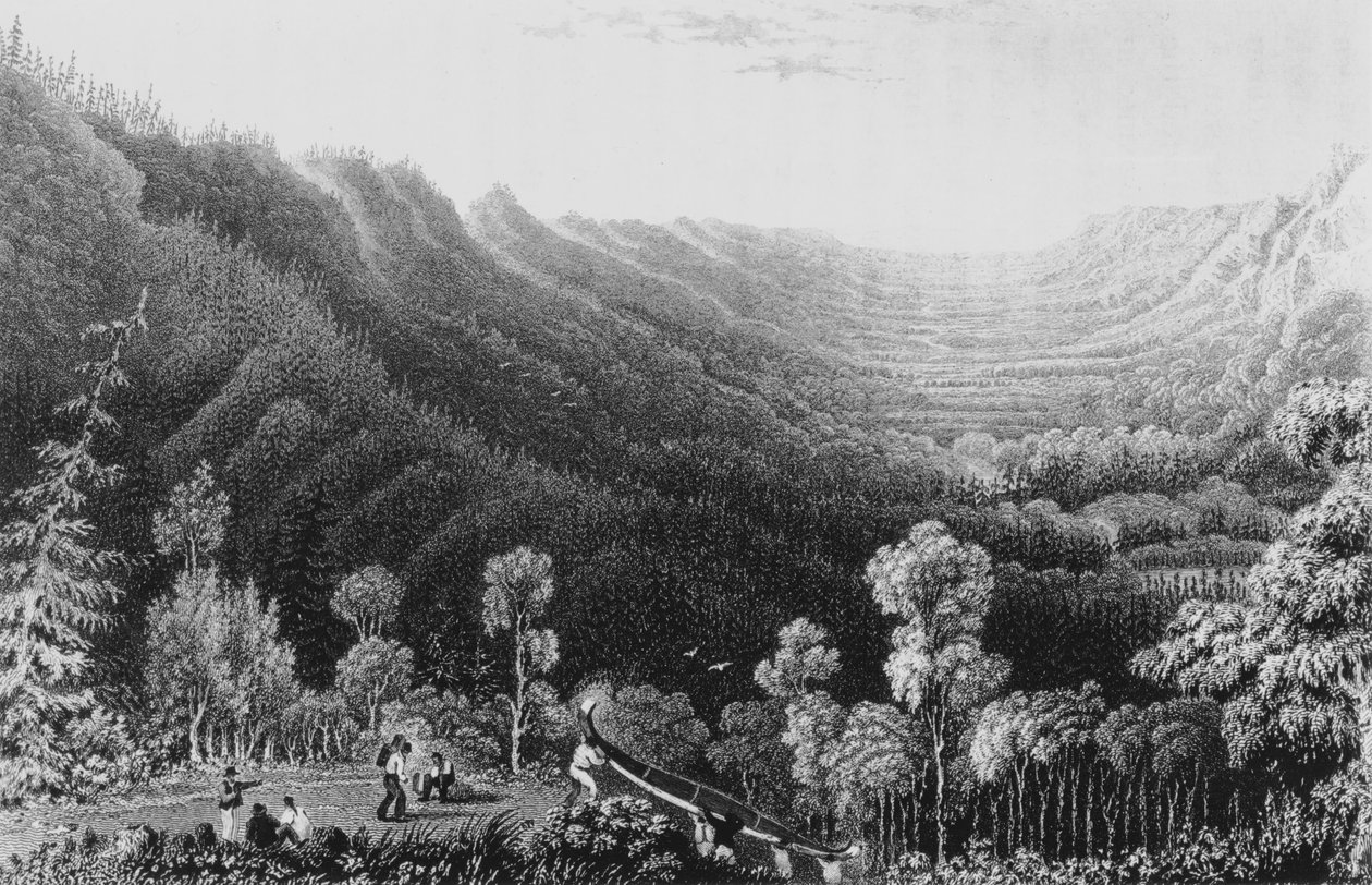 A Clearwater folyó völgye a Methye Portage felől, 1828 alkotó: George Back