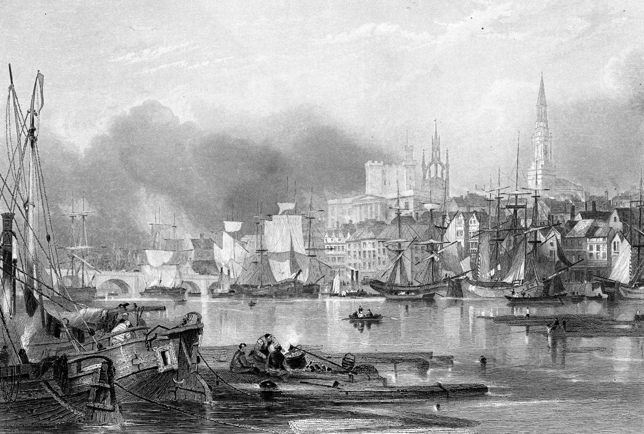 Newcastle-upon-Tyne, vésette Edward Finden alkotó: George Balmer