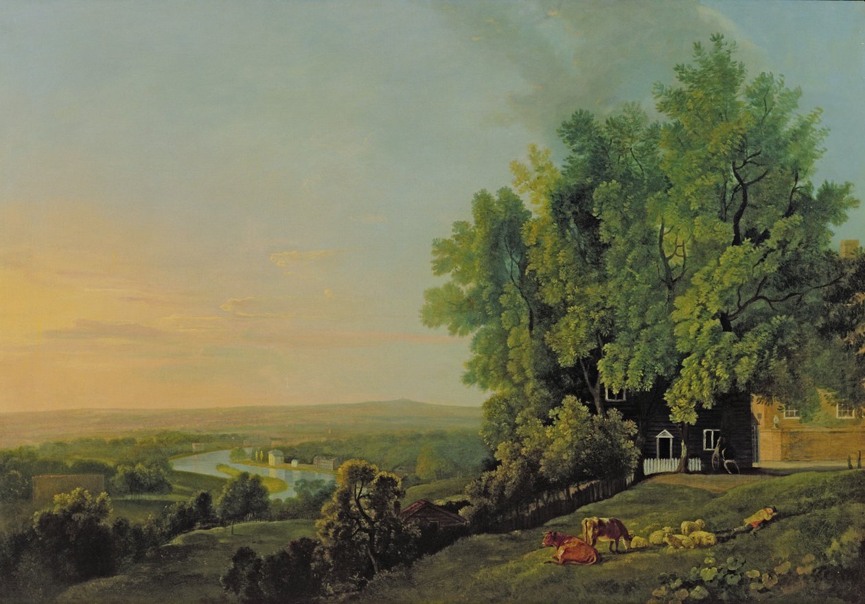 Kilátás Richmondból, 1790 körül alkotó: George Baratt