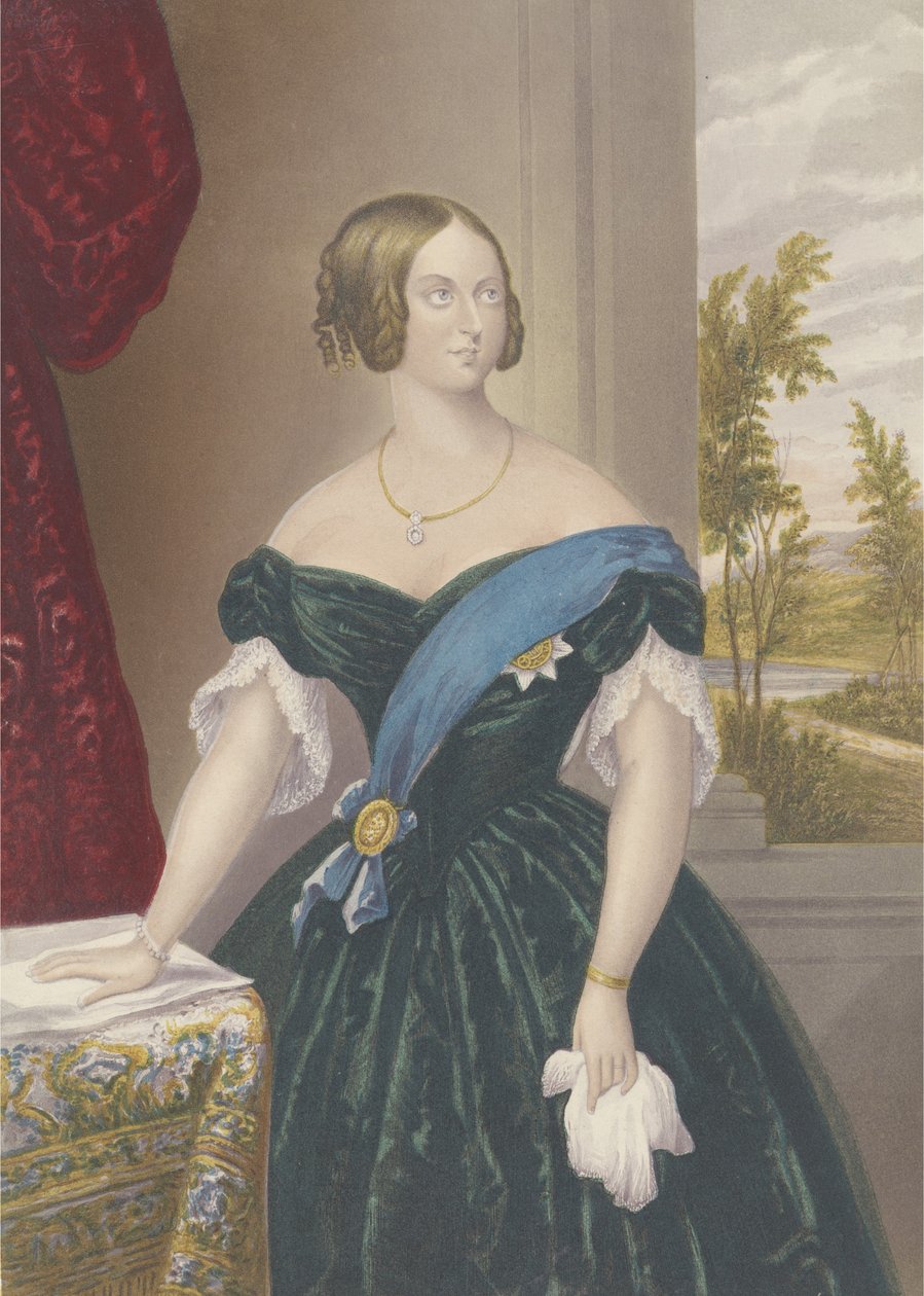 Viktória királynő, 1860 körül (aquatinta) alkotó: George Baxter