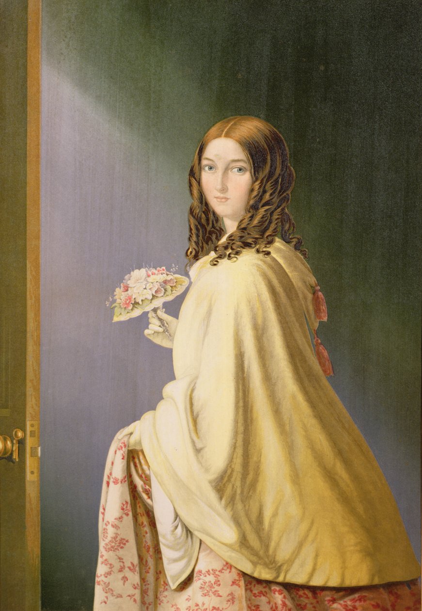 Woman with a Posy (nyomtatás) alkotó: George Baxter