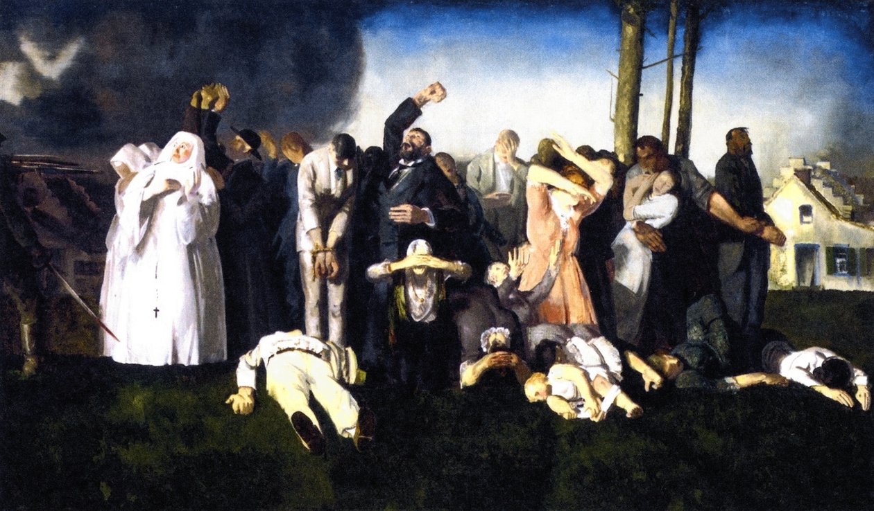 Mészárlás Dinantnban alkotó: George Wesley Bellows