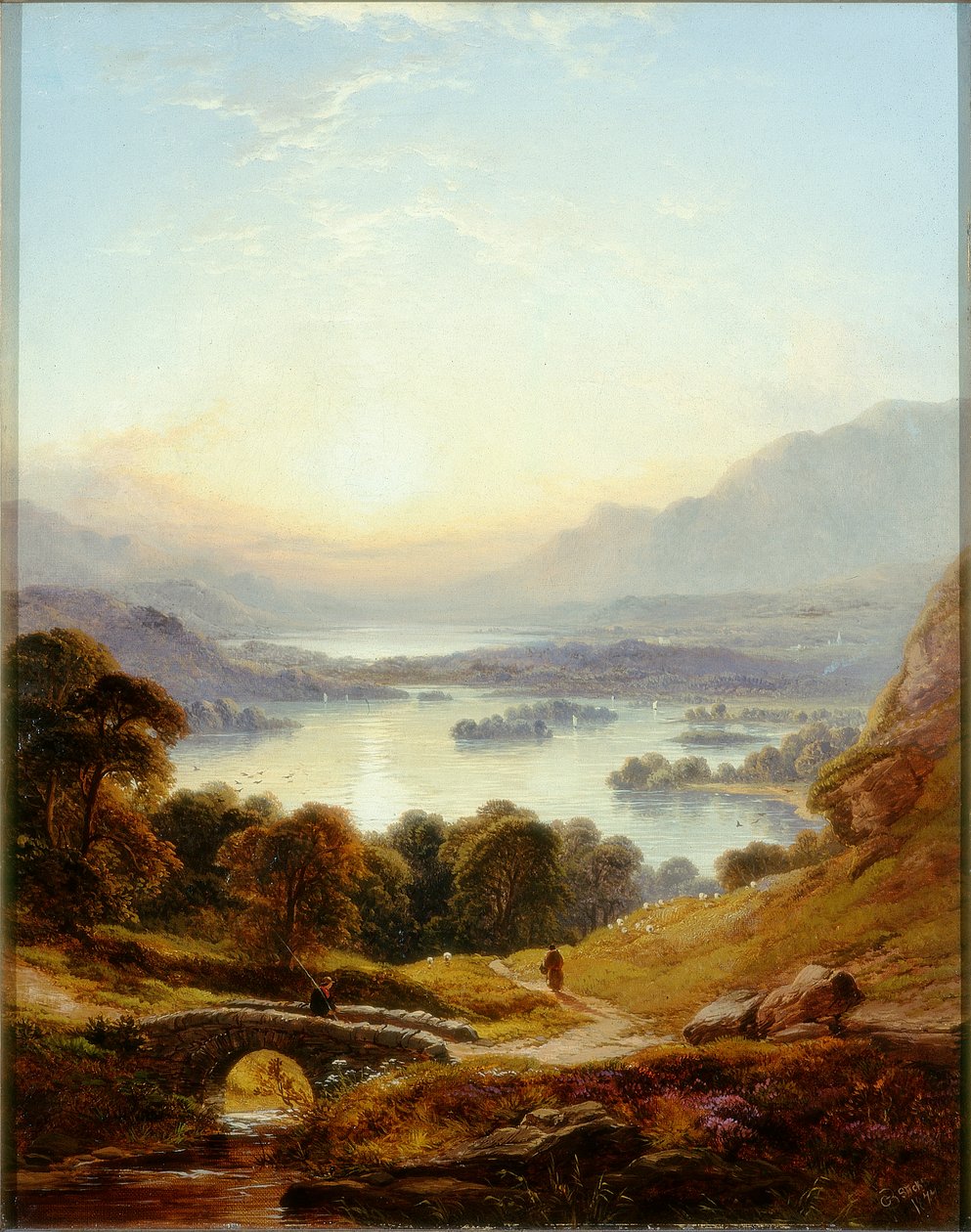 Derwentwater és Bassenthwaite Lakes, Keswick, 1877 alkotó: George Blackie Sticks