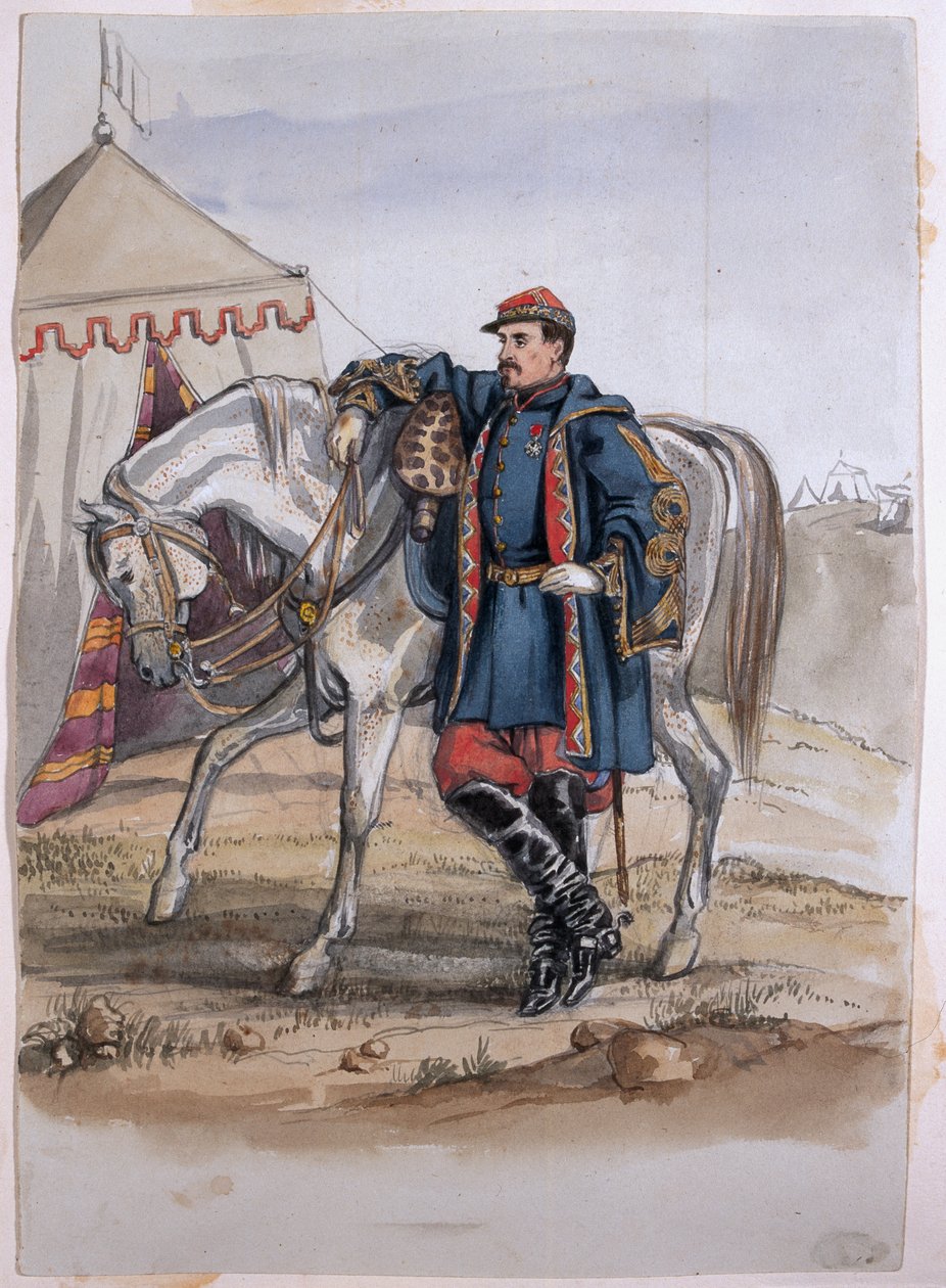 Clers tábornok, a Zouaves egykori parancsnokának portréja a "Cadogan