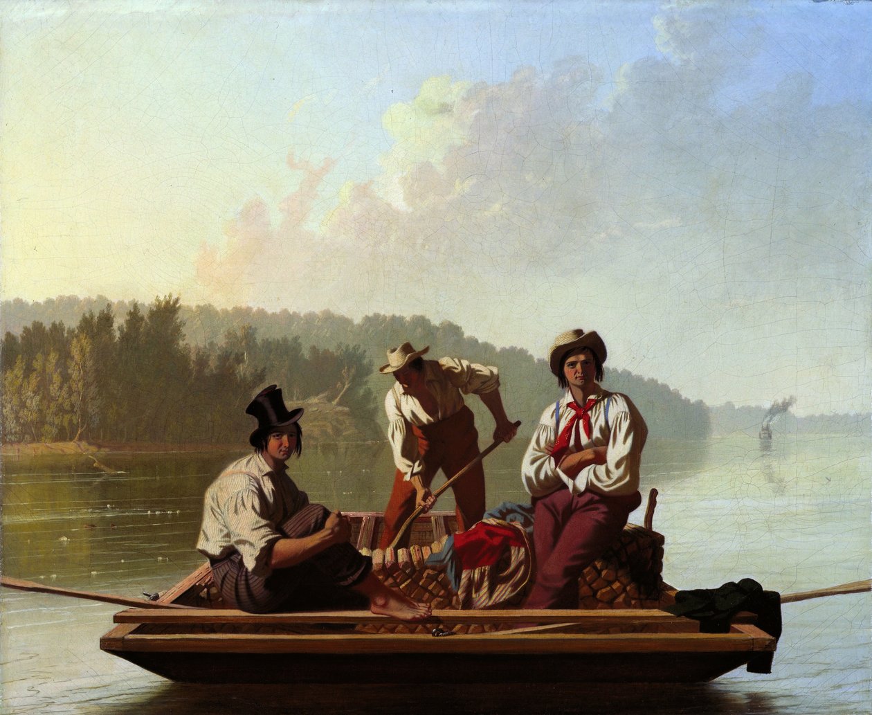Csónakosok a Missouriban alkotó: George Caleb Bingham