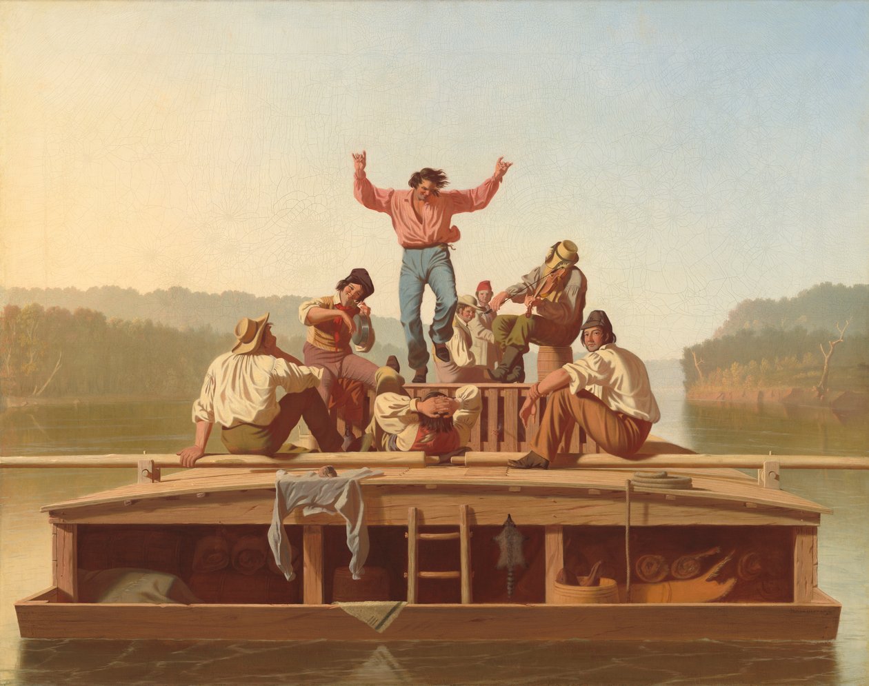 A vidám lapos hajósok alkotó: George Caleb Bingham