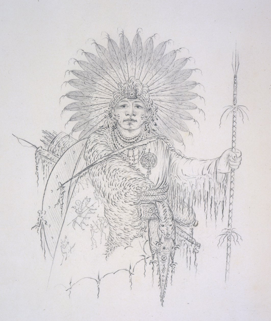 Ba-da-ah-chon-du (Aki mindenkit átugrik) 1852 alkotó: George Catlin