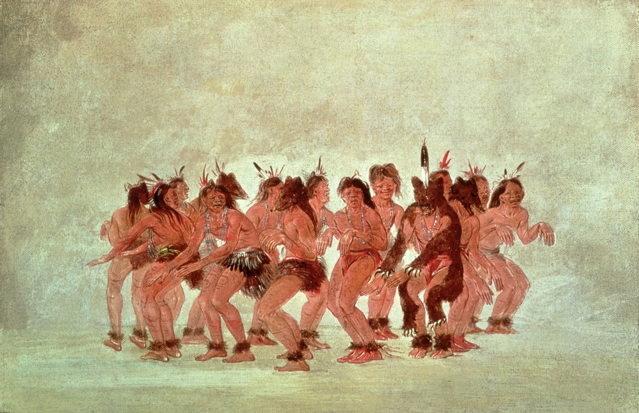 Medvetánc alkotó: George Catlin