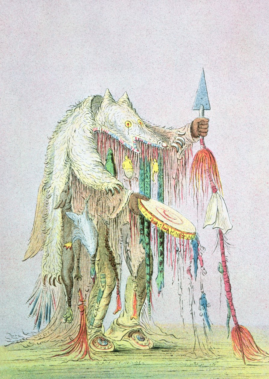 Fekete lábú orvostanhallgató alkotó: George Catlin
