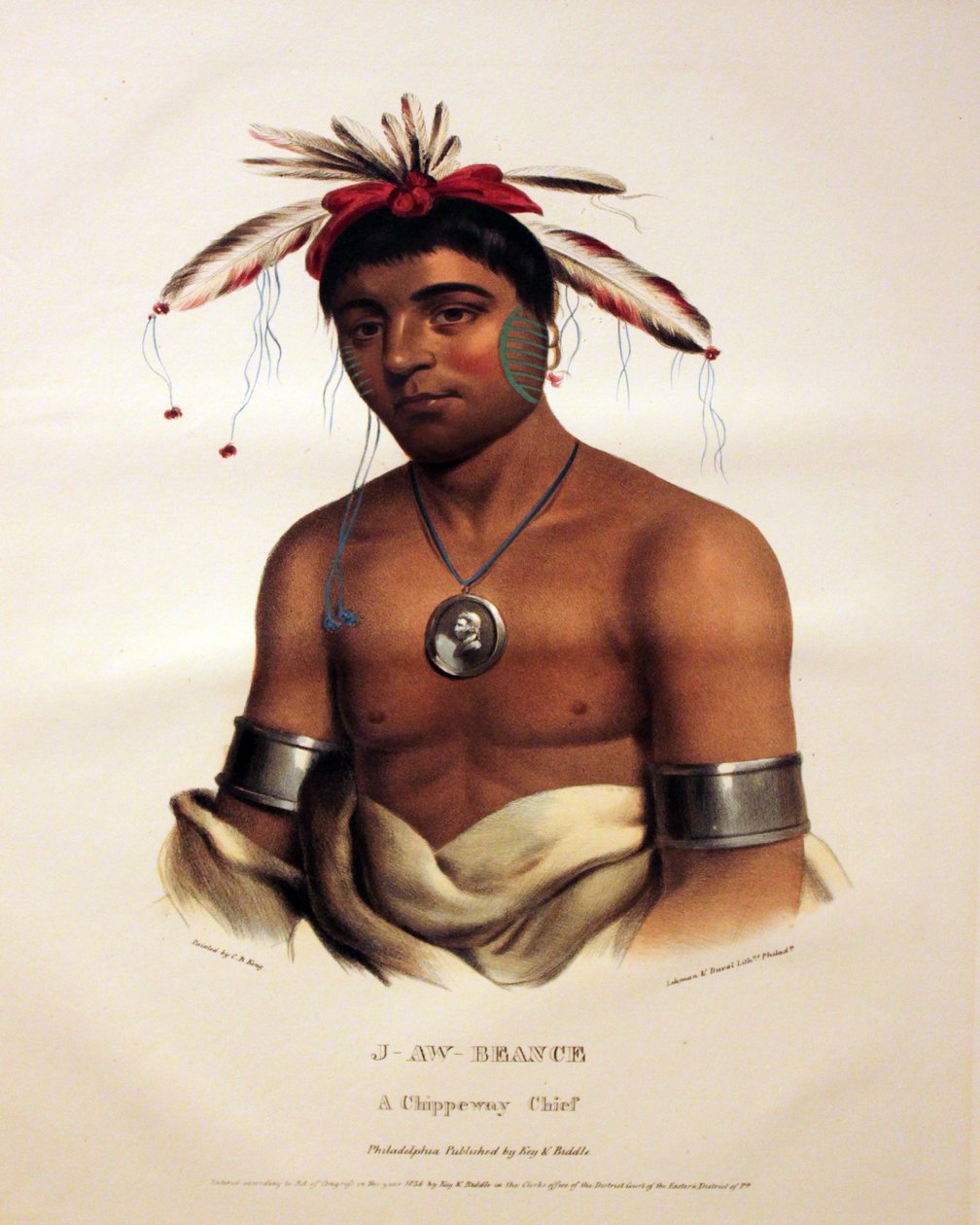 Chippeway vezetője, J-Aw-Beance alkotó: George Catlin
