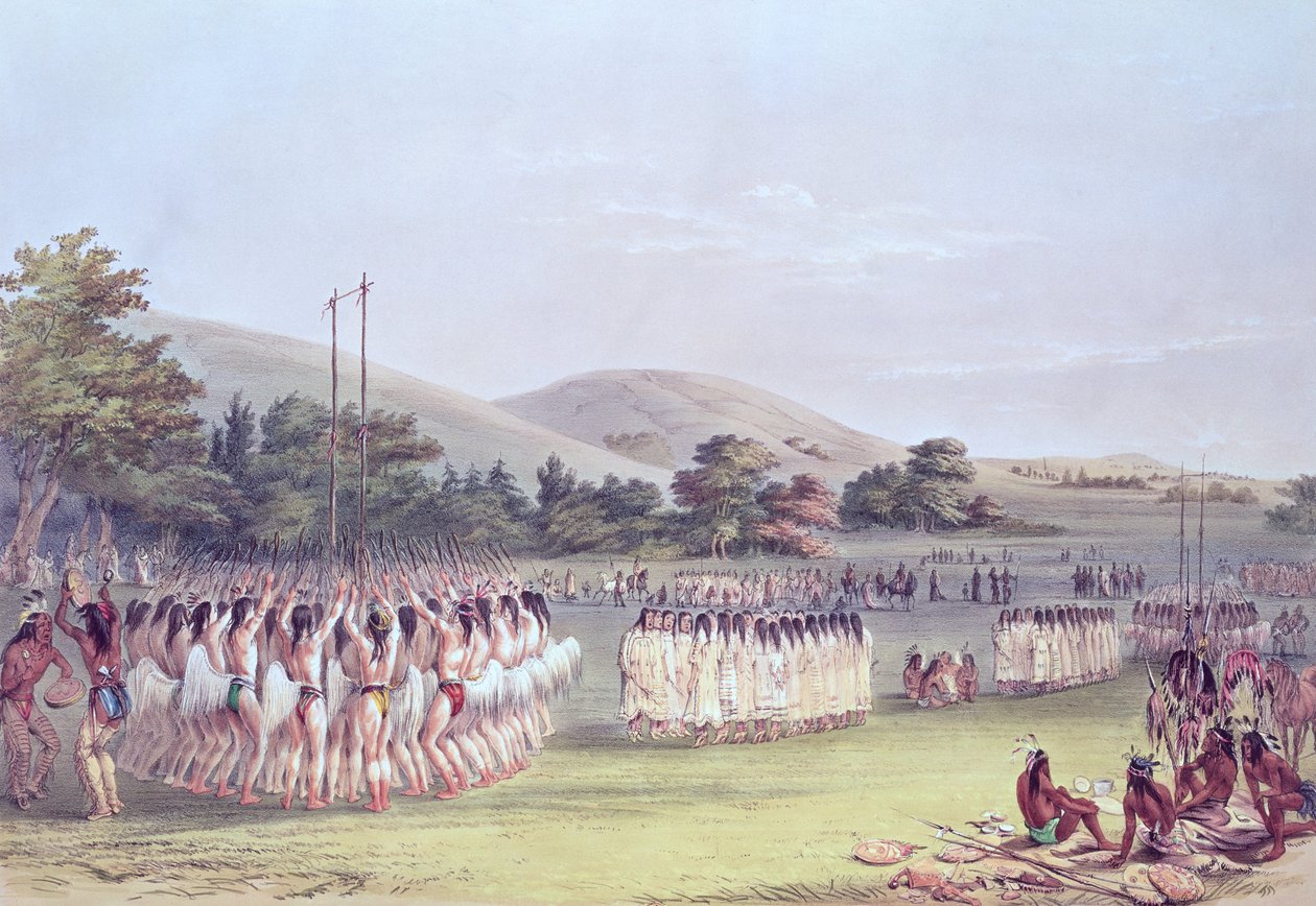 Choctaw labdajáték, 1834-35 alkotó: George Catlin