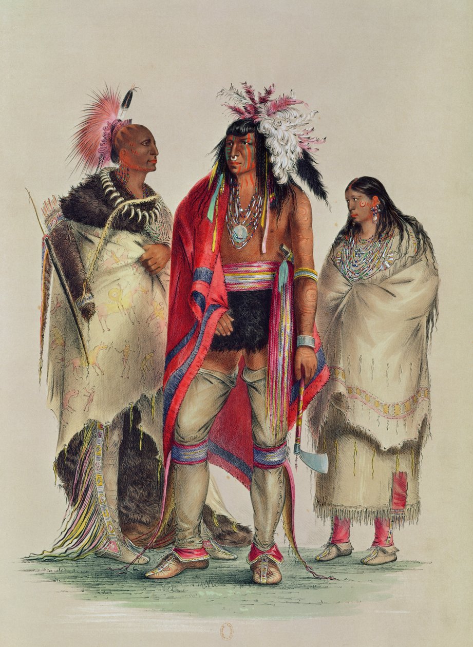 Észak-amerikai indiánok, 1832 körül alkotó: George Catlin