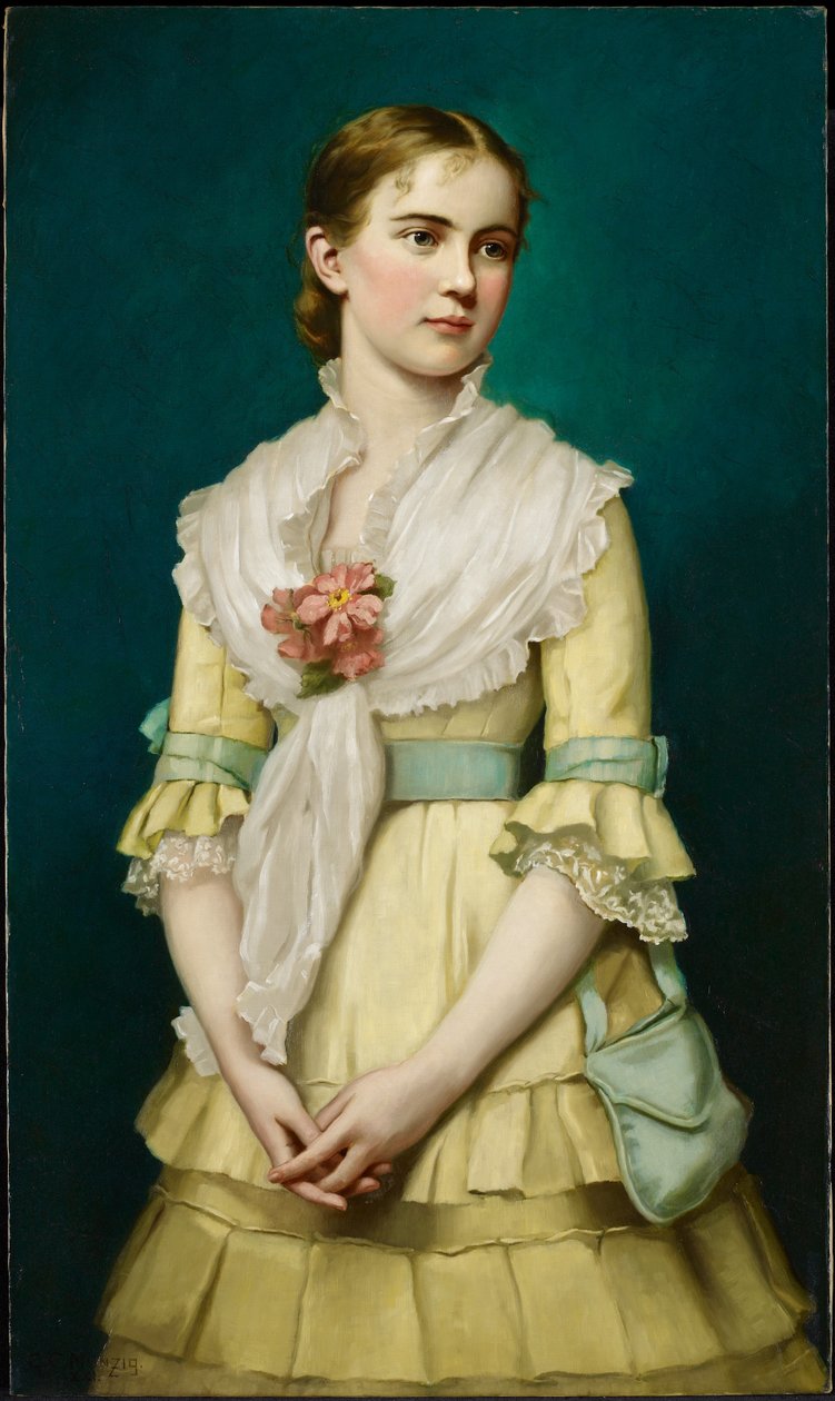 Egy fiatal lány portréja, 1881 alkotó: George Chickering Munzig