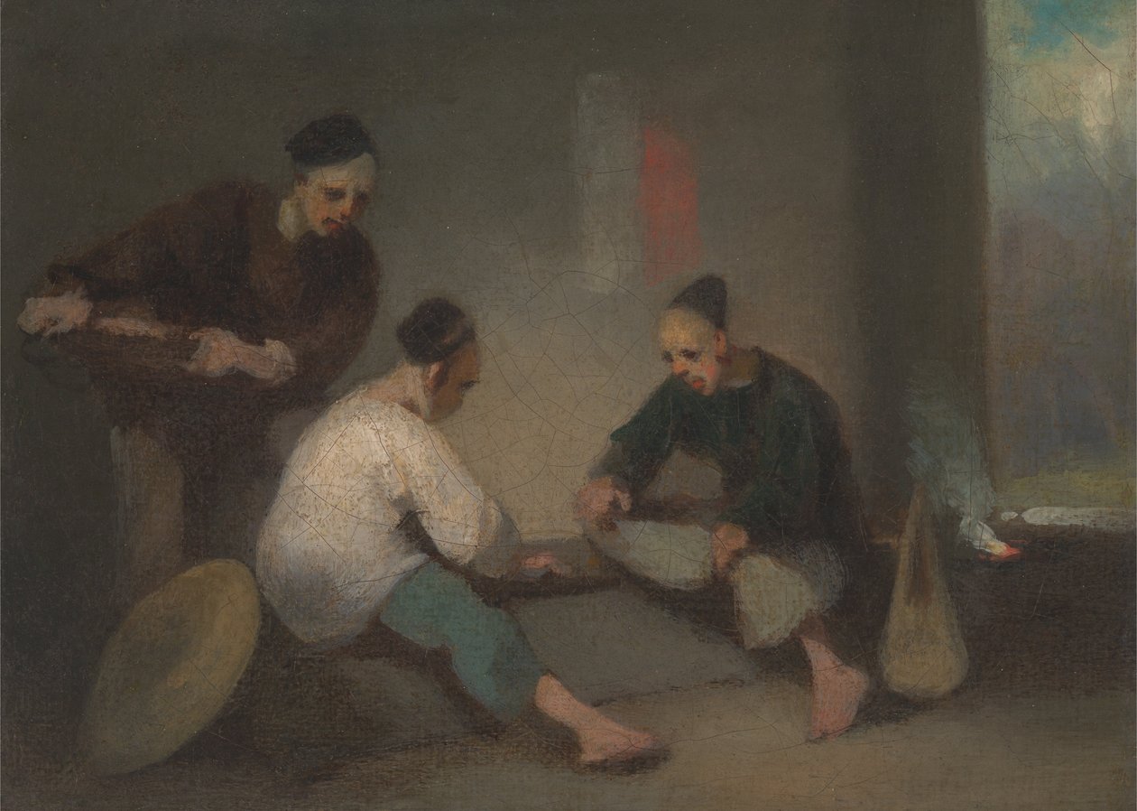 Kínai szerencsejátékosok alkotó: George Chinnery