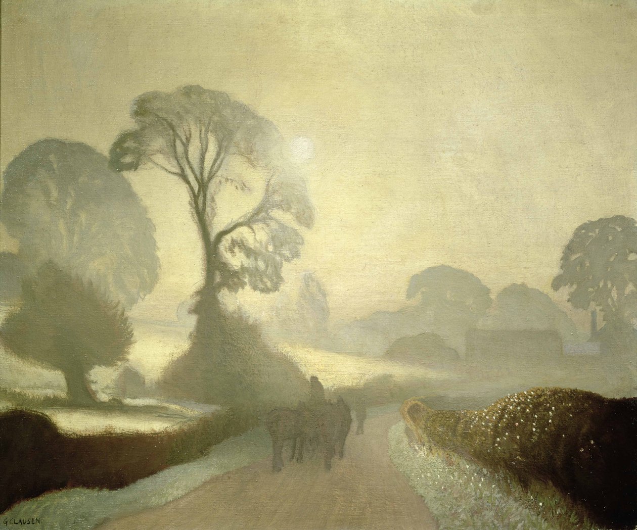 Október reggel alkotó: George Clausen