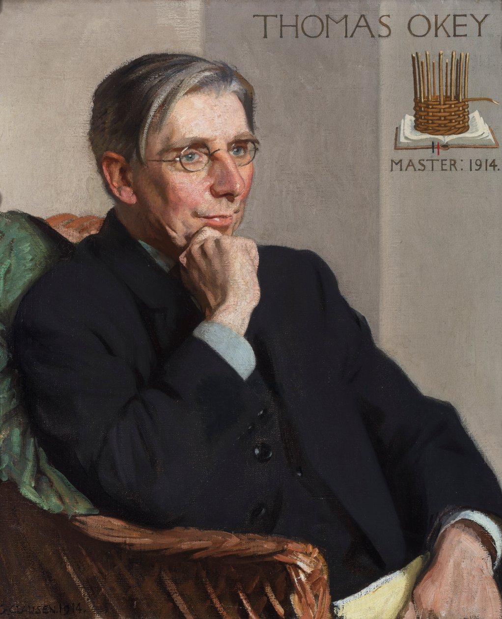 Thomas Okey, az Art Workers Guild mesterének portréja, 1914 alkotó: George Clausen