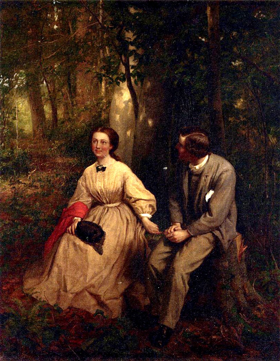 Udvarlás, 1864-65 alkotó: George Cochran Lambdin