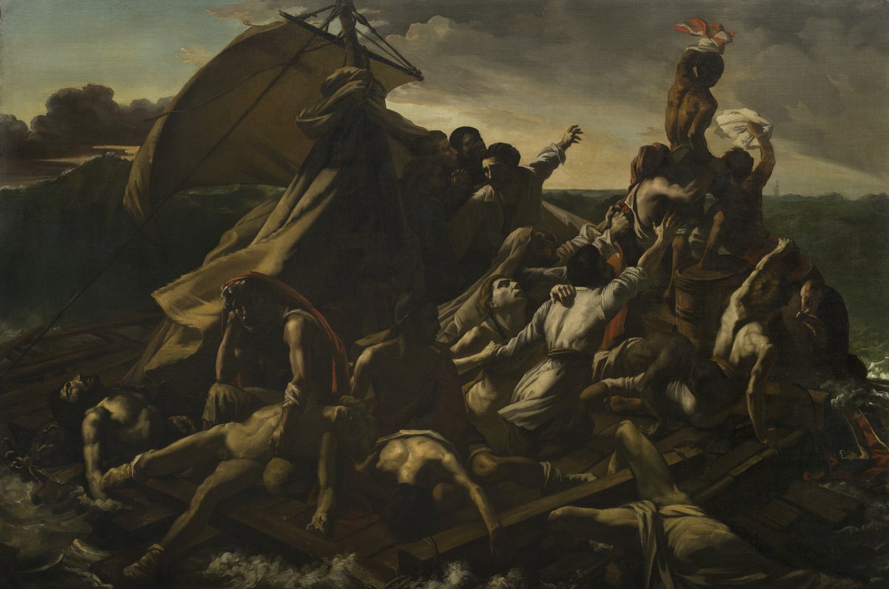 Medúza tutaj, Theodore Gericault nyomán, 1830 (olaj, vászon) alkotó: George Cooke