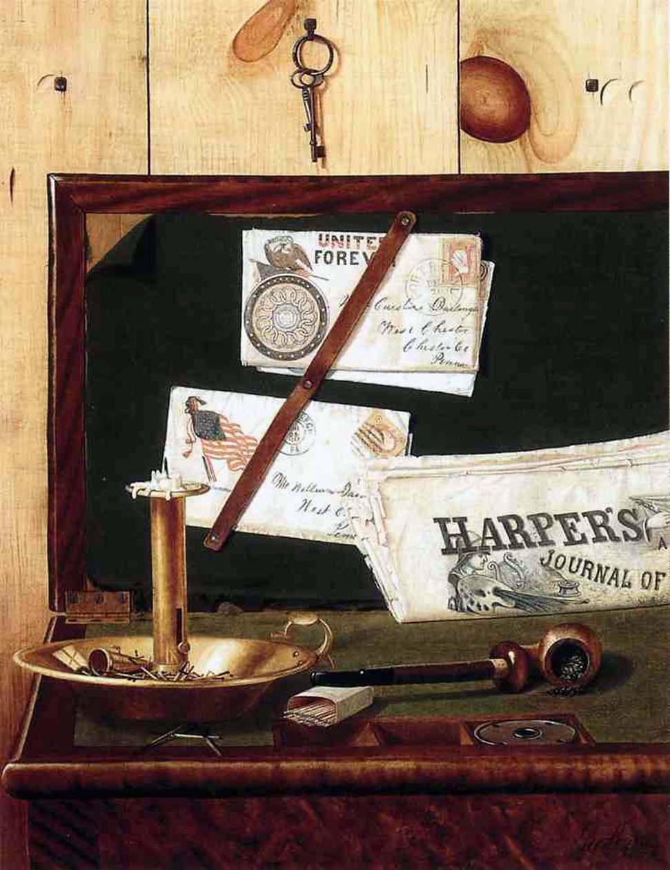 Csendélet trompe loeil, 1892 alkotó: George Cope