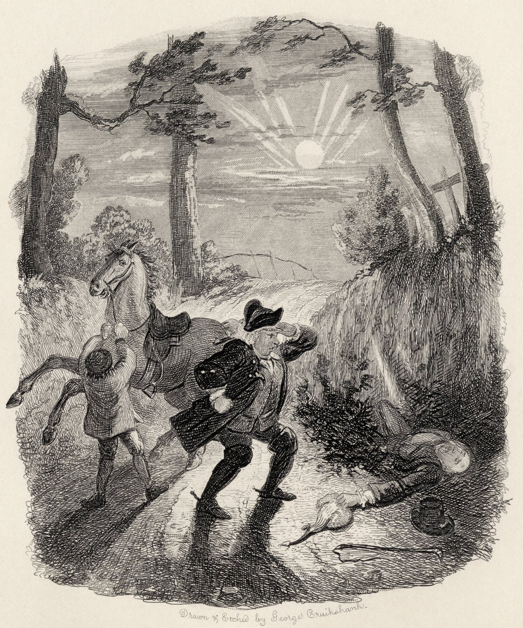 Jerry Jarvis parókája, Thomas Ingoldsby „The Ingoldsby Legends” című művéből, Richard Bentley und Son kiadója, 1887 alkotó: George Cruikshank