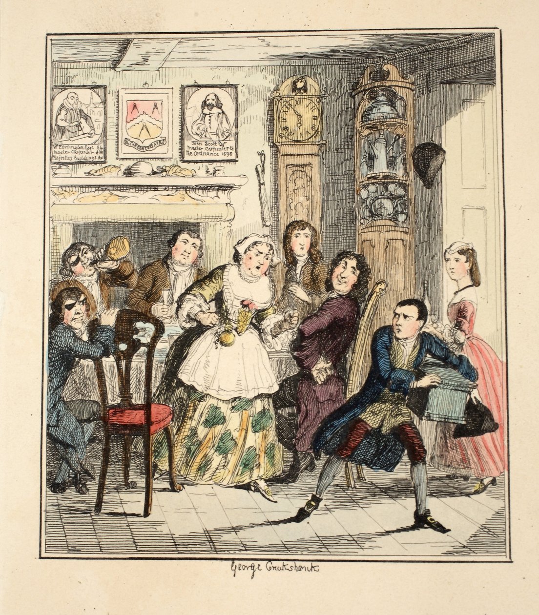 Átkozott legyek, mormolta Jack Sheppard, ha még egyszer megpróbálok őszinte lenni, illusztráció Jack Sheppardtól: A Romance by William Harrison Ainsworth, megjelent 1839-ben (kézi színes metszet). alkotó: George Cruikshank