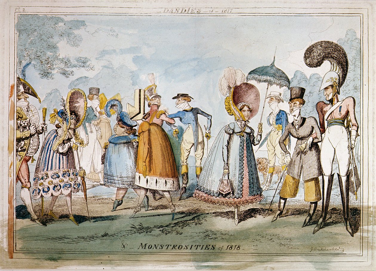 1818 szörnyűségei, alkotó: George Cruikshank
