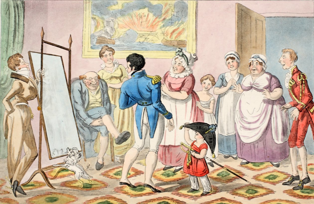Mr. B hadnaggyá léptették elő, és először vette fel egyenruháját a The Progress of a Midshipman kocsmából. 1835 (kézzel színezett metszet) alkotó: George Cruikshank