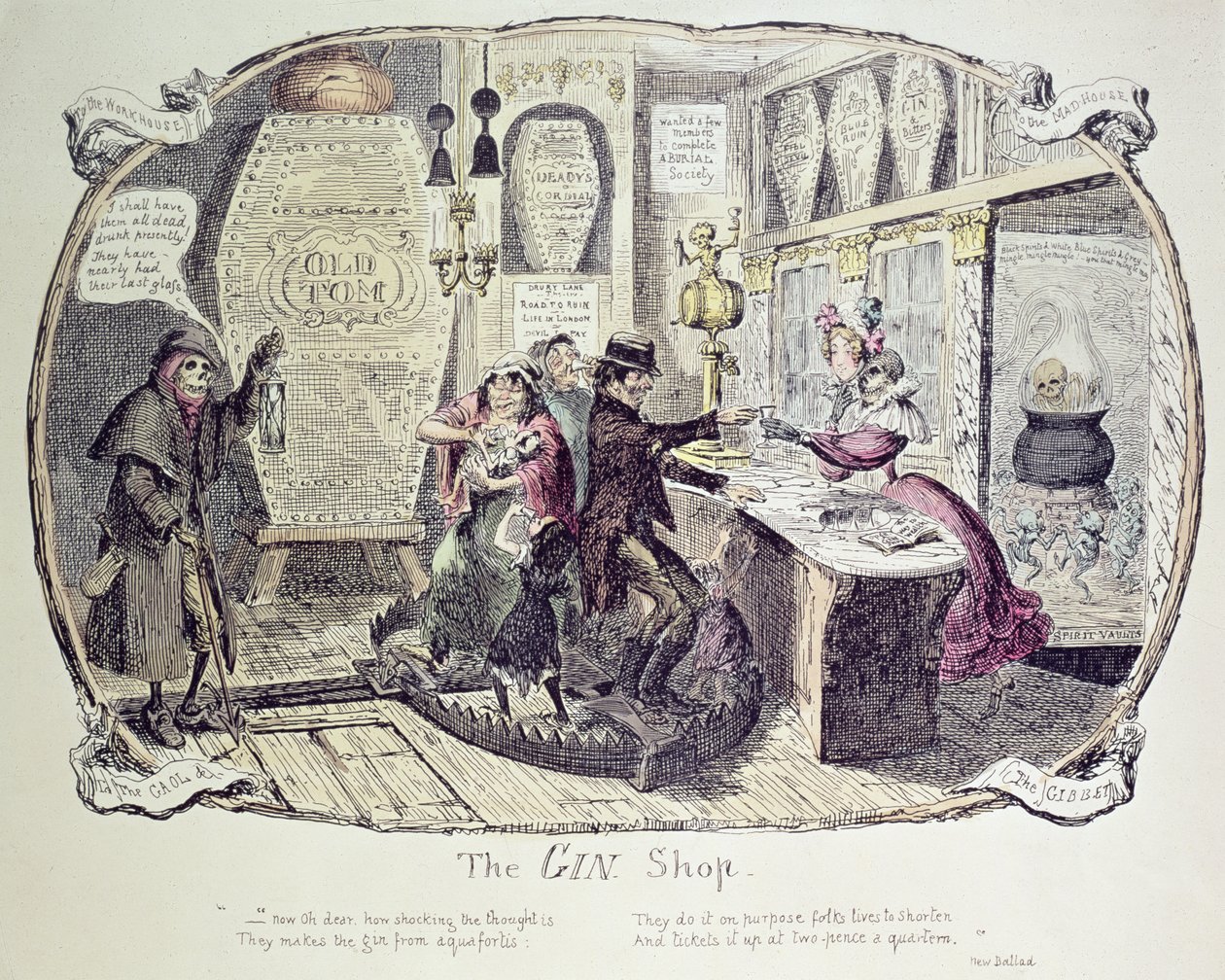 A Ginbolt, 1829 alkotó: George Cruikshank