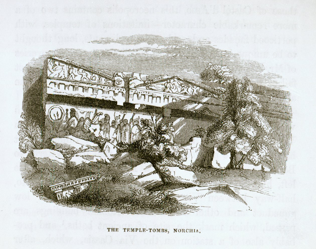 Templom-sírok Norchiában alkotó: George Dennis