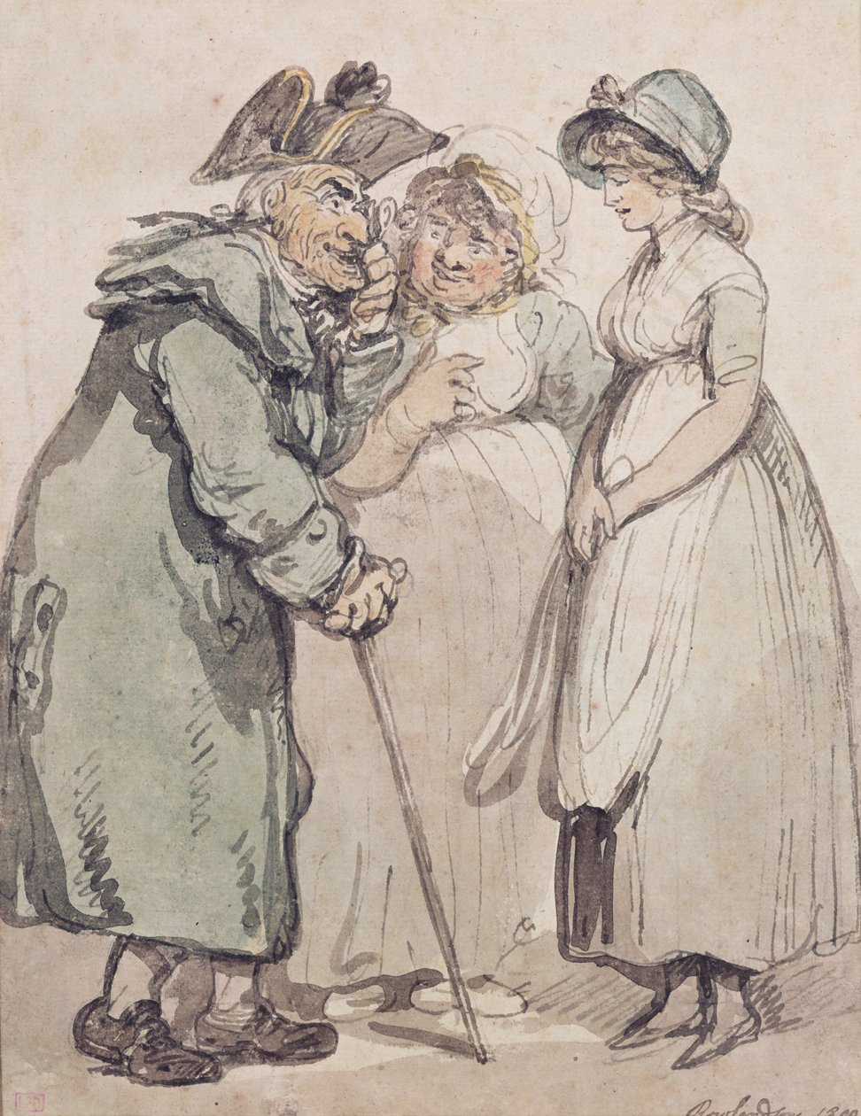 Bevezetés, 1800 (toll és mosás papíron) alkotó: George Derville Rowlandson